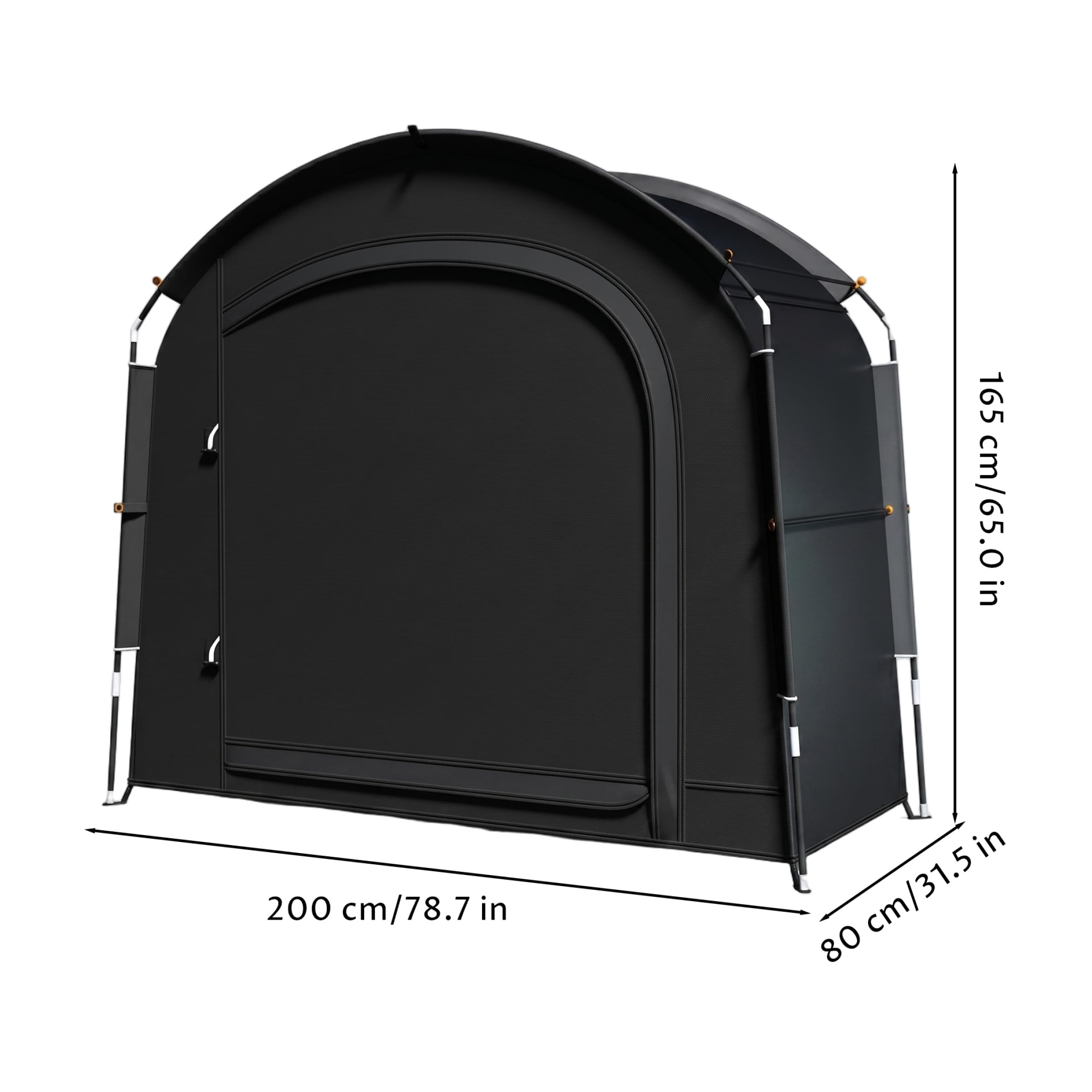 Tenda portabiciclette 4 capacità, capannone Portatile Antivento Impermeabile per Biciclette, Nero