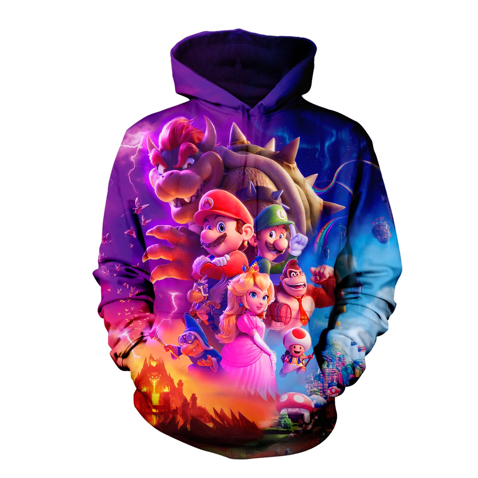 JQKPOKE Teen Anime Hoodie 3D Printing Sweatshirts With Pocket Hoodies 3D Prints Cartoon Characters Tracksuit Pullover Costume