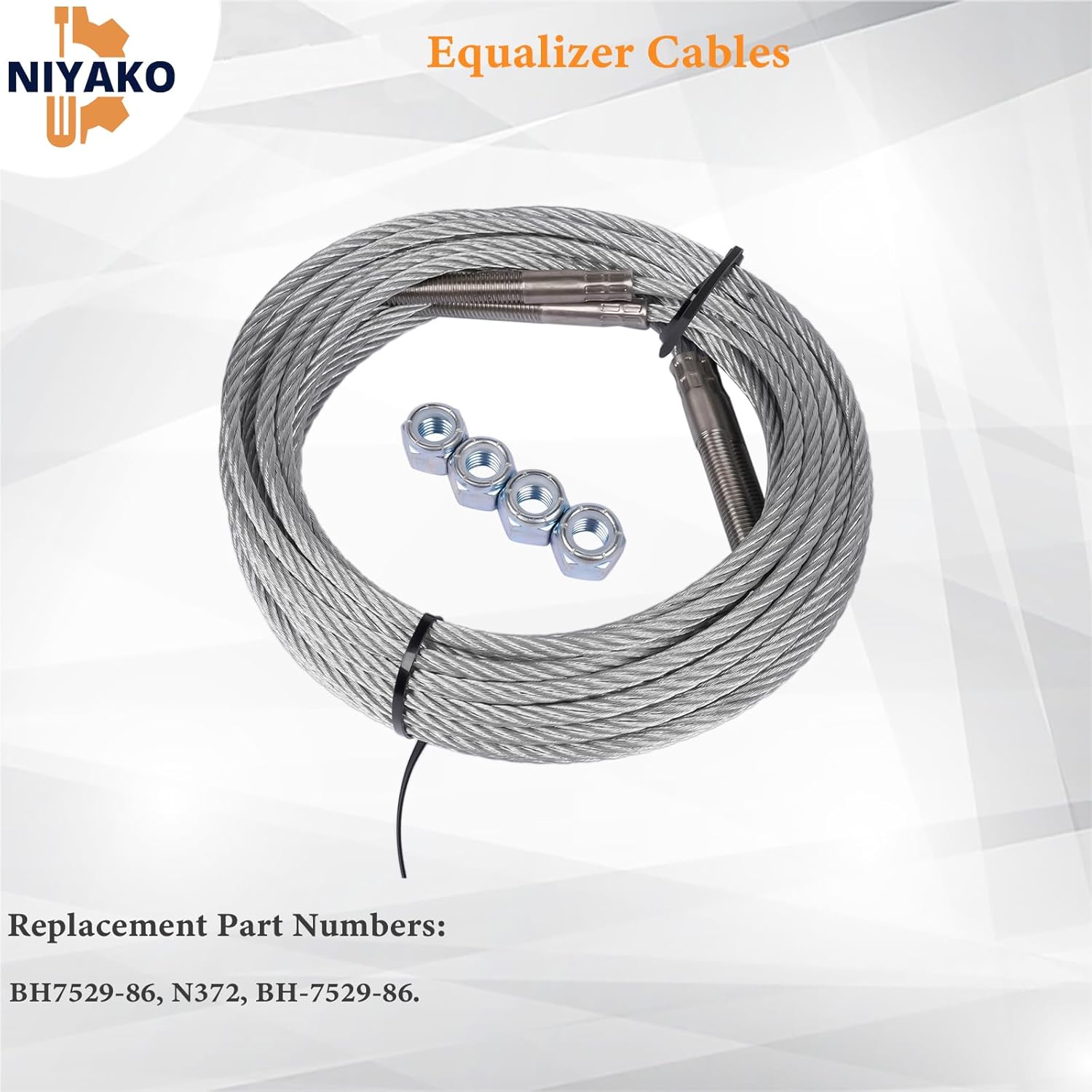 2 Pcs N372/BH7529-86 Equalizer Cables Fit R'-Otary Lift Model SPO10
