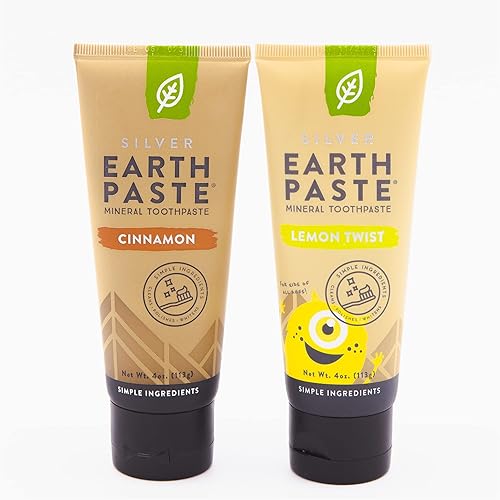 Miniatura 1 de Redmond Earthpaste - Pasta dental natural sin flúor, tubo de 4 onzas (paquete de 2, Lemon Twist)