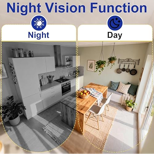 Miniatura 2 de Cámara oculta inalámbrica WiFi 1080P HD Cámara espía con detección de movimiento y visión nocturna, cámara de niñera interior para seguridad en el