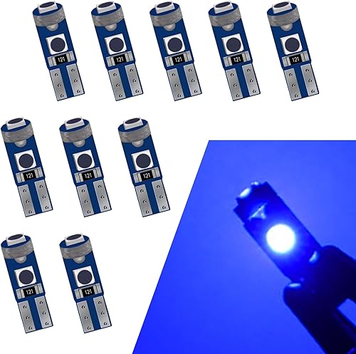Ajxn 10 luces LED para instrumentos para automóvil, T5 3030 3SMD, cuña, luz indicadora de racimo de instrumentos, 74, 37, 27, 17, 2721, bombilla