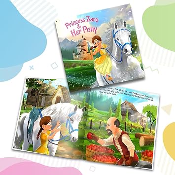Personalized Story Book by Dinkleboo - The Princess and Her Pony - for Girls Aged 0 to 8 Years Old - A Story About Your Daughters Adventure with Her Pony - Soft Cover (8x 8)