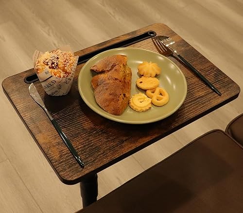 Miniatura 4 de Mesa Bandeja para Reposabrazos de Sofá para Sillón - Mesa Auxiliar Giratoria 360° con Altura Ajustable para Espacios Pequeños, Mesa Lateral de color