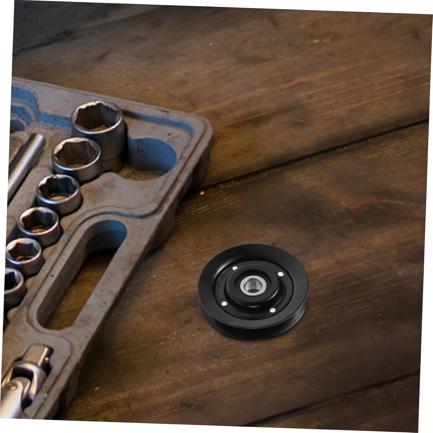 GANAZONO Automotive Air Conditioning Tension Pulley Assembly for Car Belt Adjustment Construction Reduction for Efficient Performance