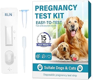 Dog Pregnancy Test Kit, Pet Pregnancy Supplies, Accurate and Fast Pregnancy Test Strips for Puppy-Disposable Pet Clinic Equipment at Home