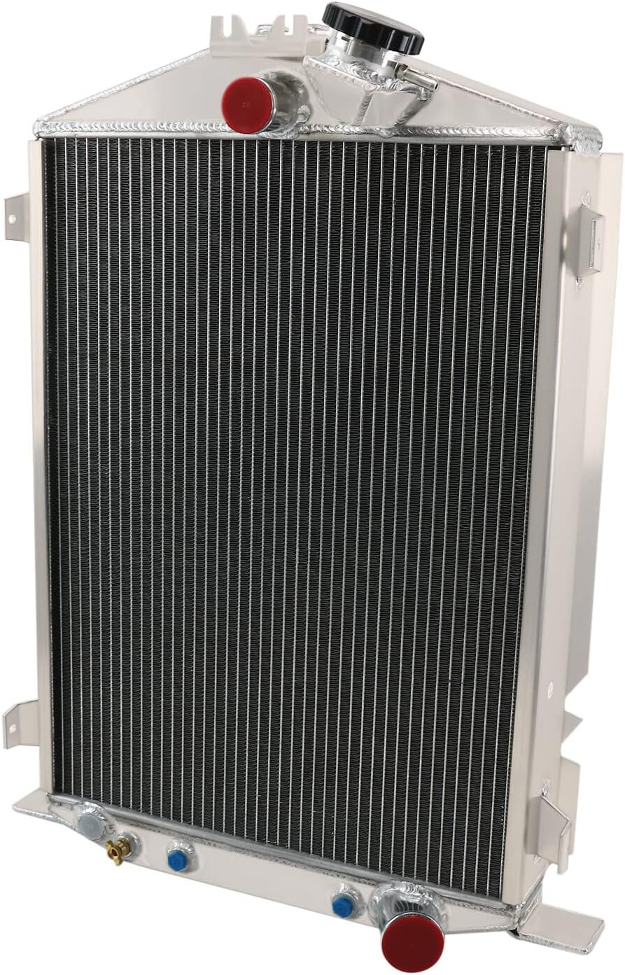 3 Row Core All Aluminum radiator Compatible With 1932 Ford Hi Boy Street Rod GM Chevy V8 SWAP