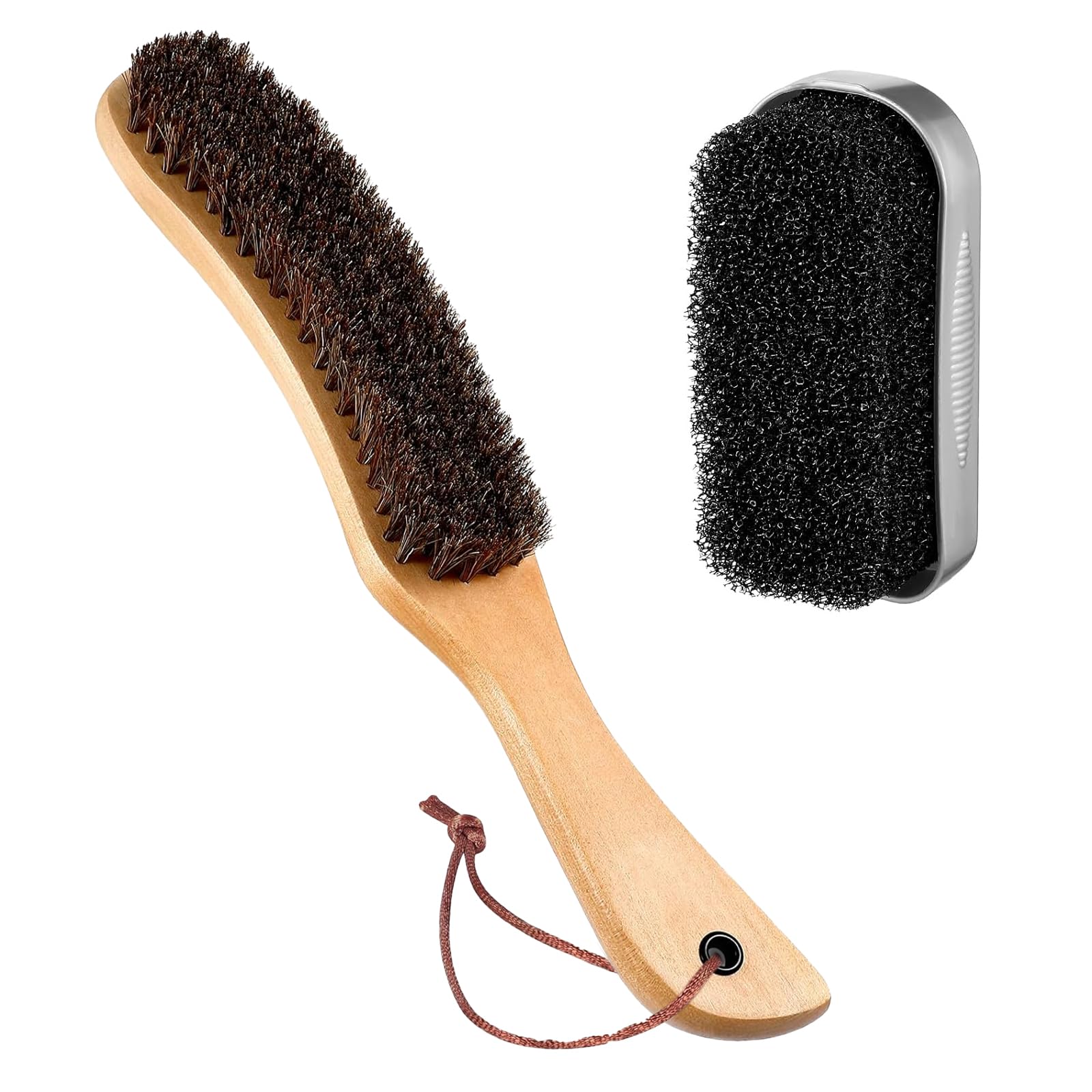 Kit de 2 cepillos de fieltro para sombreros con cerdas naturales para un acabado de alta gama
