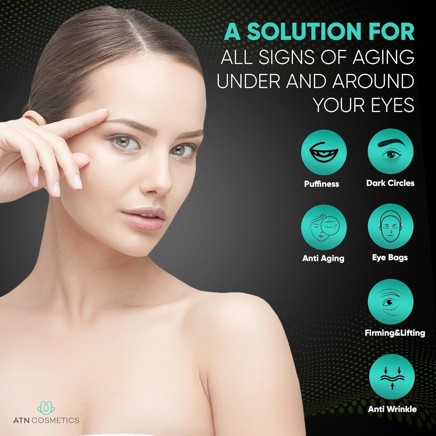 Caffeine Eye Cream, Collagen Eye Cream for all skin types, For Wrinkles & Dark Circles, and Puffiness, Infused with Hyaluronic Acid & Niacinamide, 1.7 OZ / 50 G - Image 5