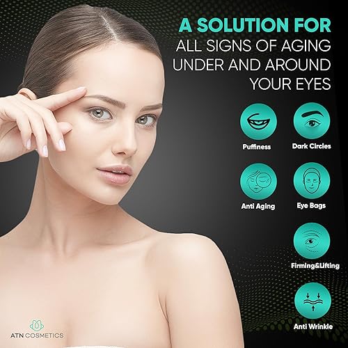 Miniatura 5 de ATN Cosmetics Crema de ojos de colágeno y cafeína para todo tipo de pieles, crema de ojos para ojeras, arrugas e hinchazón, infundida con ácido