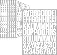 Vista 36 de 500 piezas de 10 hojas de calcomanías de letras, calcomanías de números de buzón de vinilo autoadhesivas impermeables, calcomanías de números