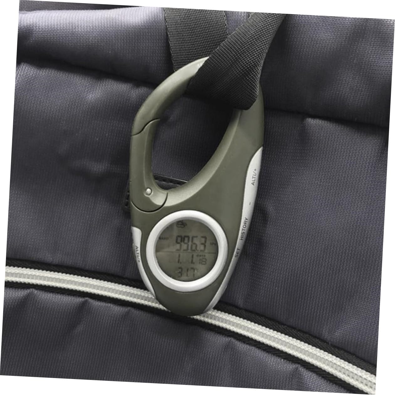 BESPORTBLE 3 Pezzi Altimetro Portatile Misuratore di Temperatura Previsioni Meteo Barometro Alpinismo Strumento di Utilità Altimetro Elettronico Catena Chiave Moschettone in Metallo