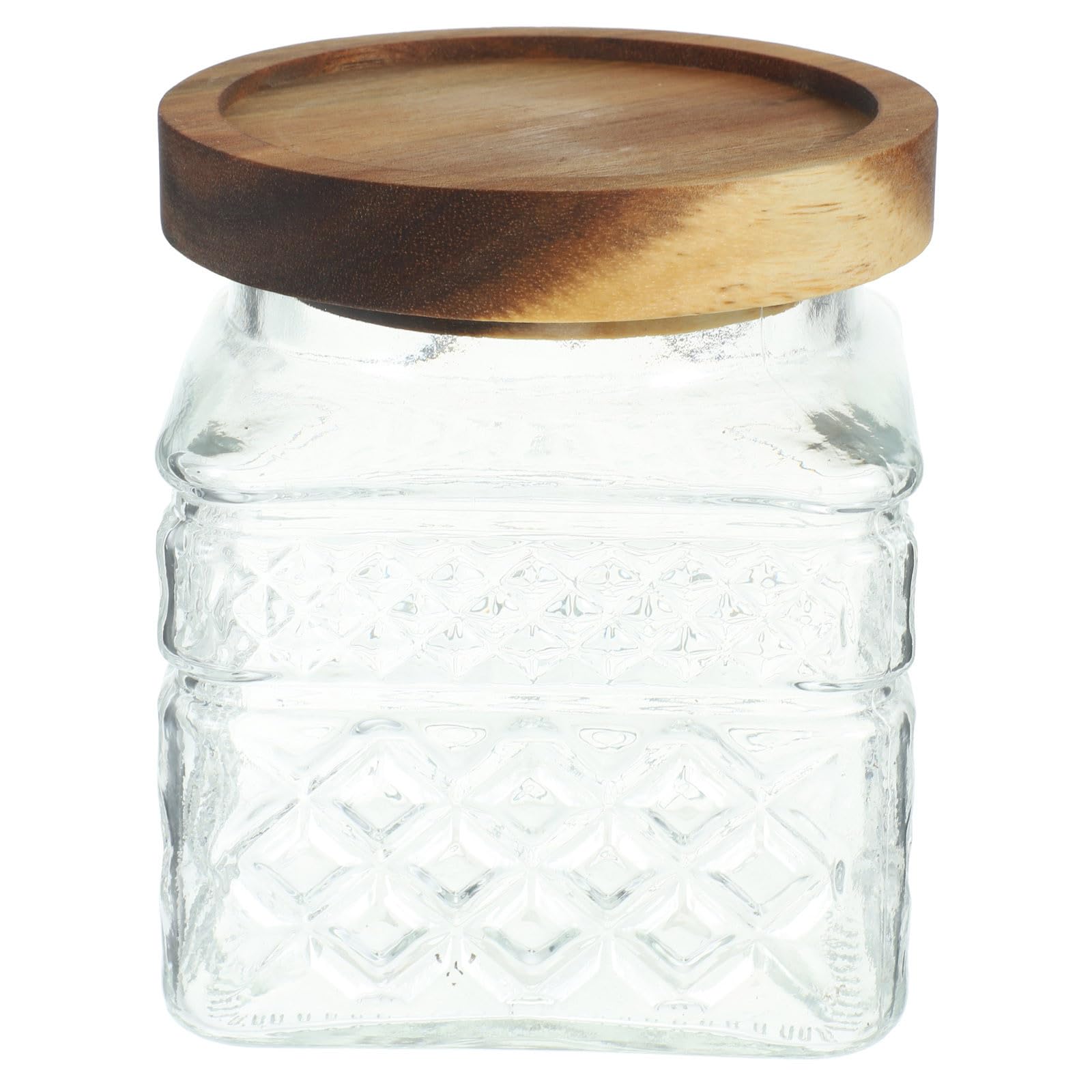 Frasco de vidrio hermético de 800ml con tapa de madera para organizar tu cocina con estilo