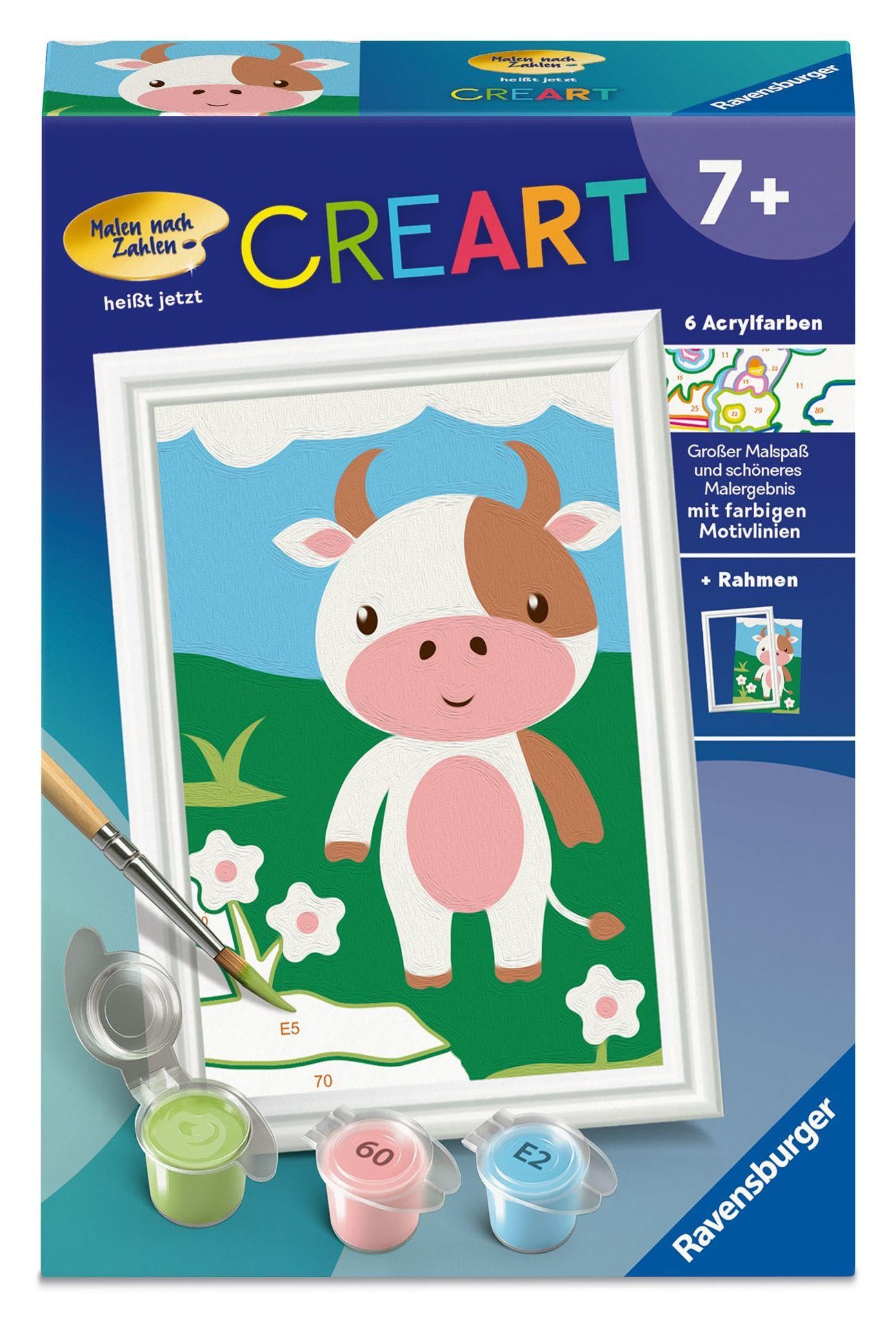 CreArt, Paint by Numbers Children - Cute Cow