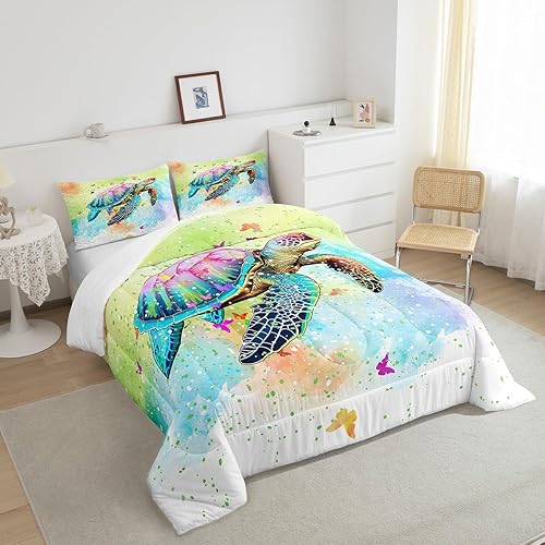 Miniatura 222 de Castle Fairy Juego de edredón de elefante de dibujos animados, tamaño individual, juego de edredón Kawaii de animales salvajes para niños y niños