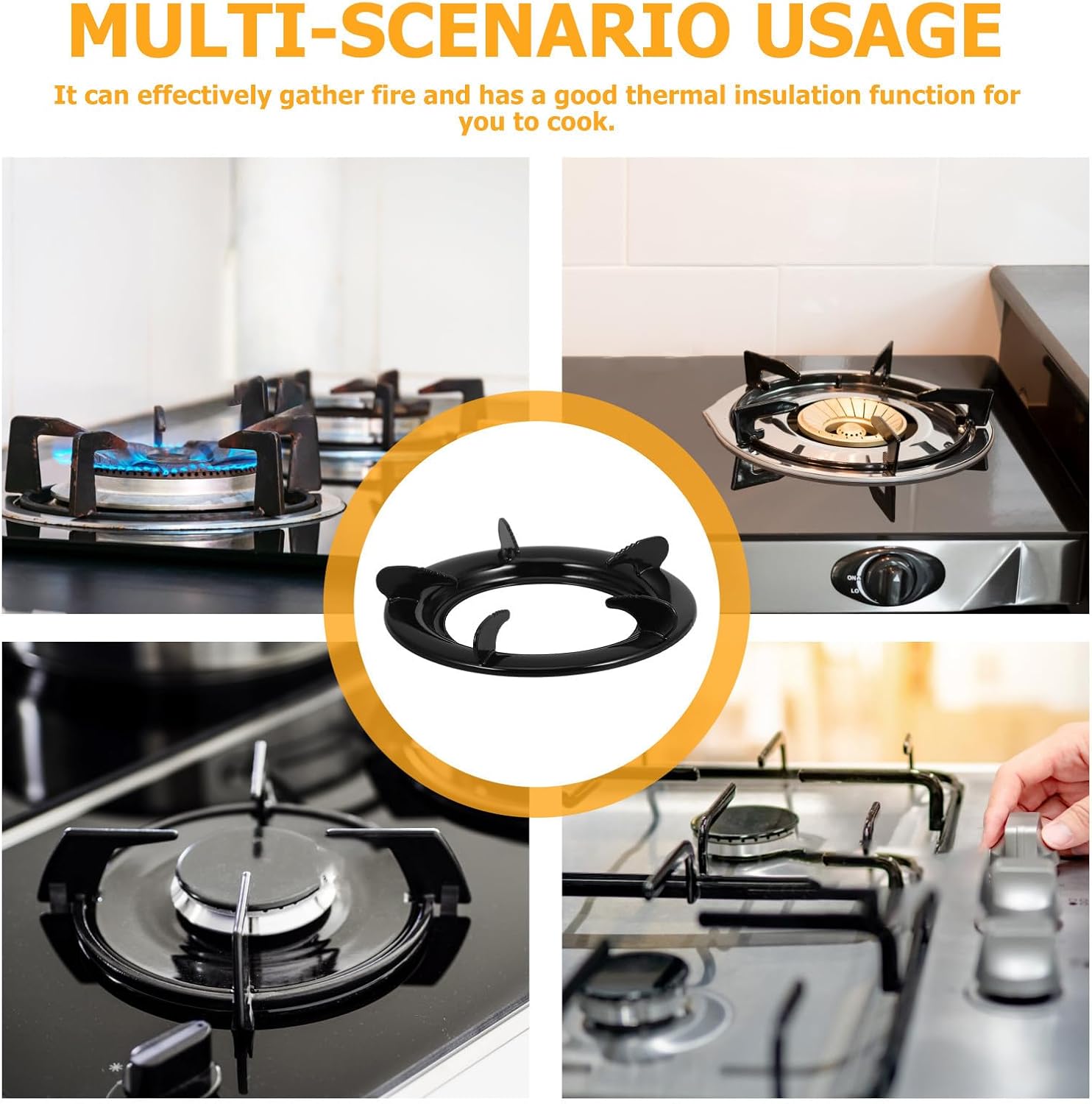 Stainless Steel Gas Stove Wok Holder for Pots and Woks