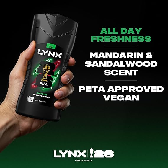 Lynx Africa 12-H Refreshing Fragrance Shower Gel Body Wash for Men, 225ml (12)