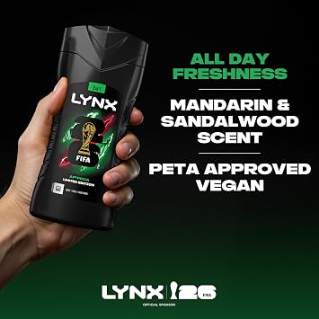 Lynx Africa 12-H Refreshing Fragrance Shower Gel Body Wash for Men, 225ml (12)