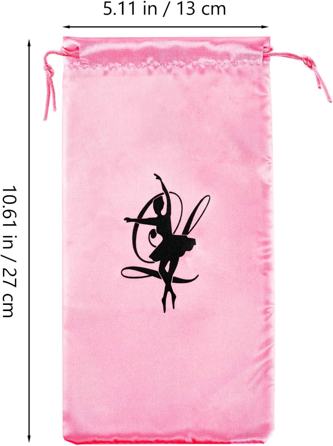 2 pack Ballet Shoe Bag Satin Drawstring Dance Shoe Bag for Ballet Shoes Lightweight Portable Bags for Backpack Carrying Travel Daily Storage