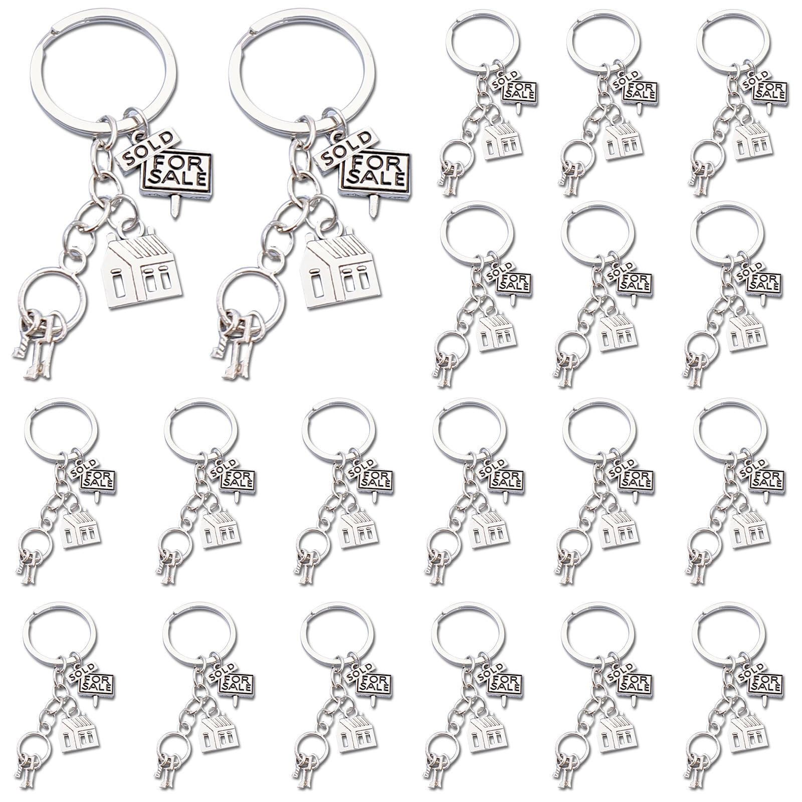 iMagitek 20 Pcs Realtor Keychain Realtor Gift Keyrings Real Estate Agent Appreciation Gifts Real Estate Broker Keychain Gift for Salesman Salesperson