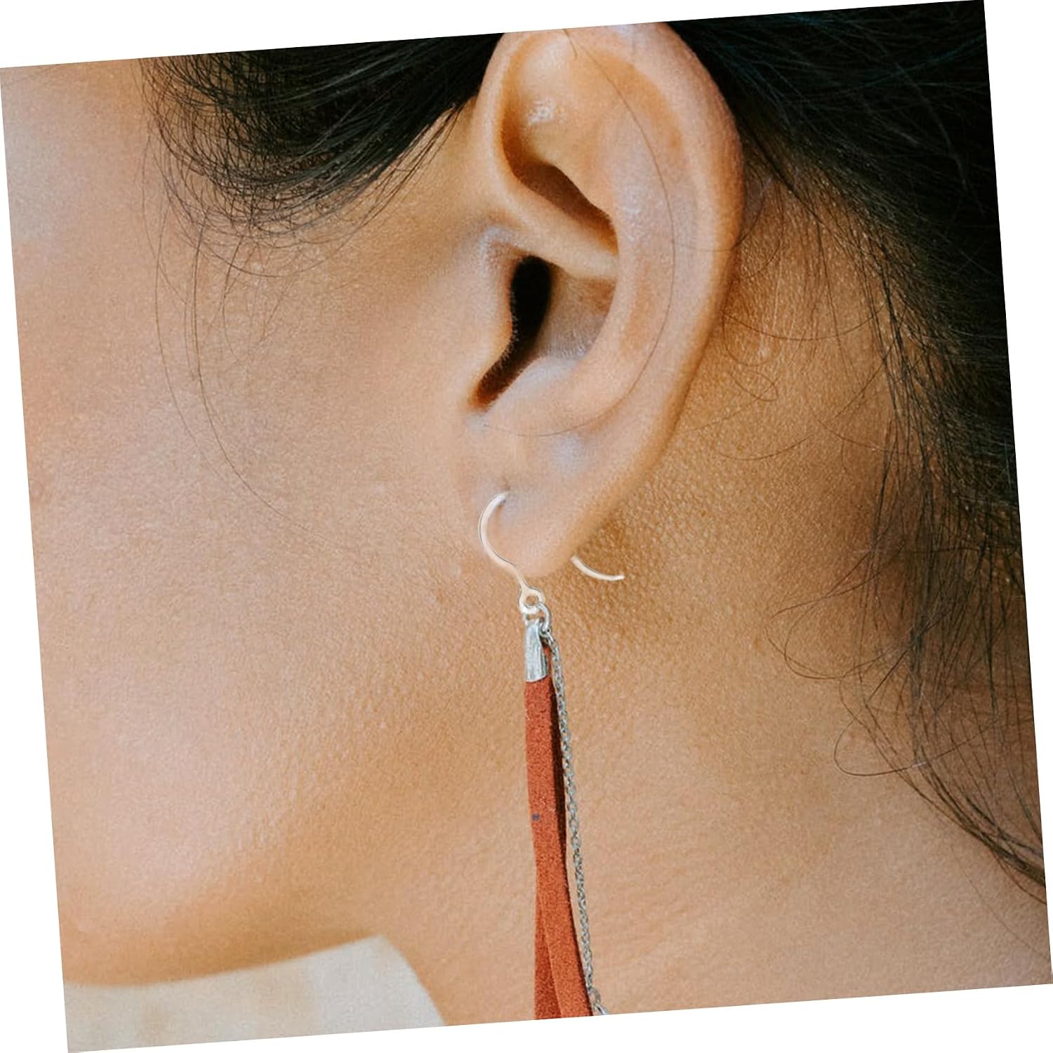 TEHAUX 50pcs Transparent Resin Earring Hooks Eco-Friendly DIY Earring Making Accessories Smooth Surface Ear Wire with Hole for Safe and Secure Large for Craft Projects image 2