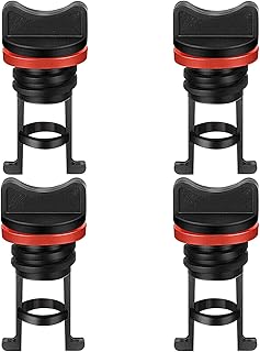 Hocanavi Kayak Plugs - Nylon Scupper Plugs Kits Drain Holes Stopper Bung - Easy to Install Canoe Boat Hull Thread Drain Plugs For Ocean Kayak Dinghy Canoe Boat
