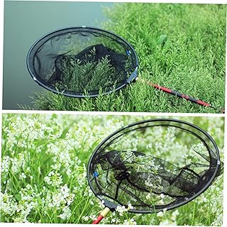 BESPORTBLE Leaf Net Head Fold Able Fishing Net Skimmer Cleaning Net Web Head Black Foldable Fishnet Head Pond Cleaning Net Landing Net Head Ground Pool Skimmer Landing Net Pool Net Head