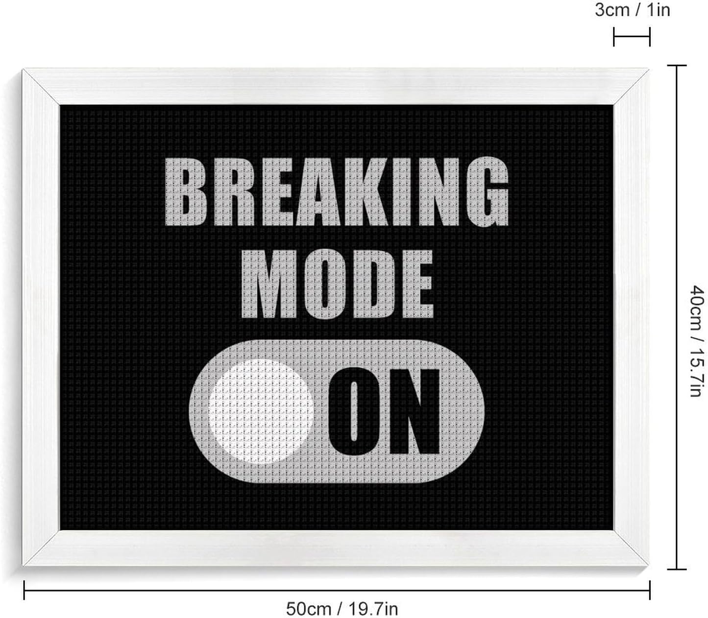 Breaking Mode On Printed Diamond 5D Painting Kits DIY Full Drill Crafts for Home Wall Decor 16x20 Inch White Wood 50 * 40cm