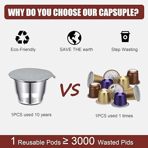 Miniatura 5 de Cápsulas de café reutilizables de acero inoxidable, recargables, cápsulas de café reutilizables con sellos de papel de aluminio, tapas adhesivas