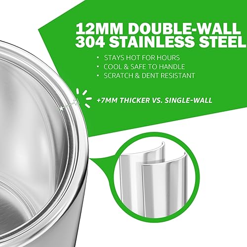 Miniatura 3 de Urna de café comercial de 50 tazas/8 litros con percolador mejorado, dispensador de bebidas de doble pared de acero inoxidable 304 con modo