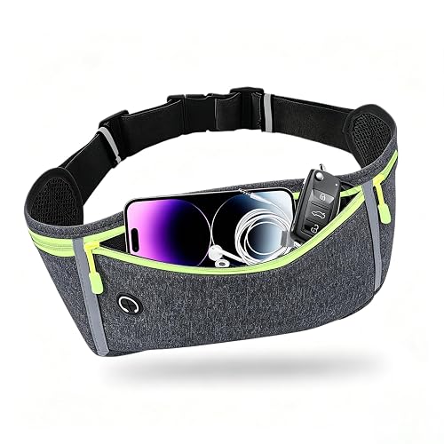 JUCURRI Slim Running Belt 3 Pockets (Green-flaxen)