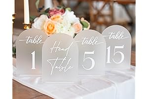 Frosted Arch Acrylic Table Numbers for Wedding Reception
