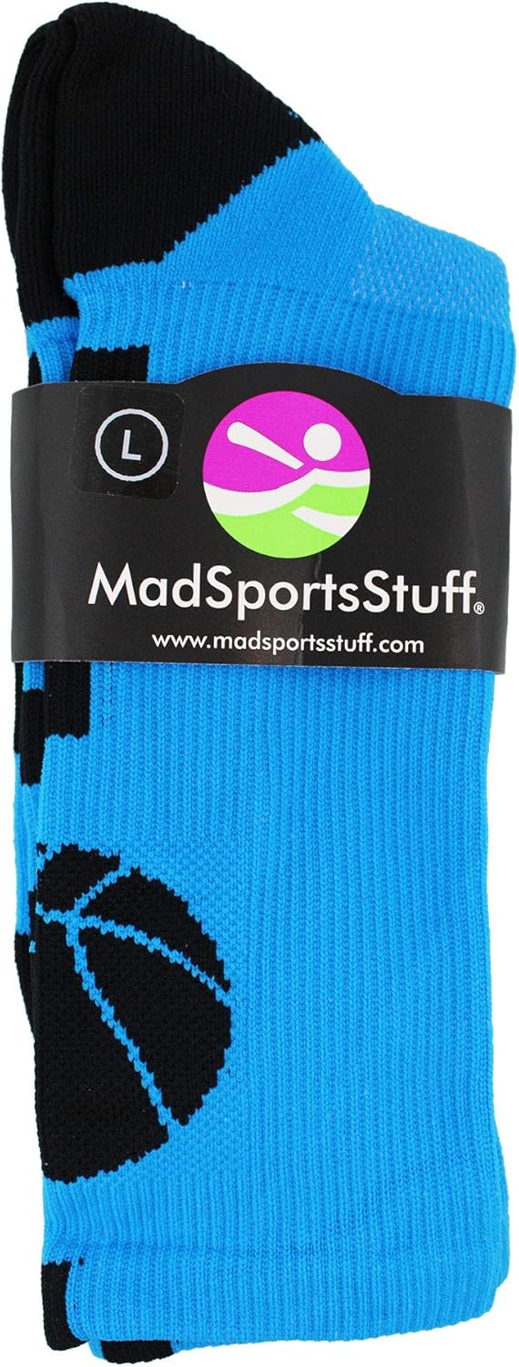 MadSportsStuff Basketball Socks for Boys Girls - Youth & Adult Athletic Crew Socks - Cushioned Moisture Wicking Performance - Image 4