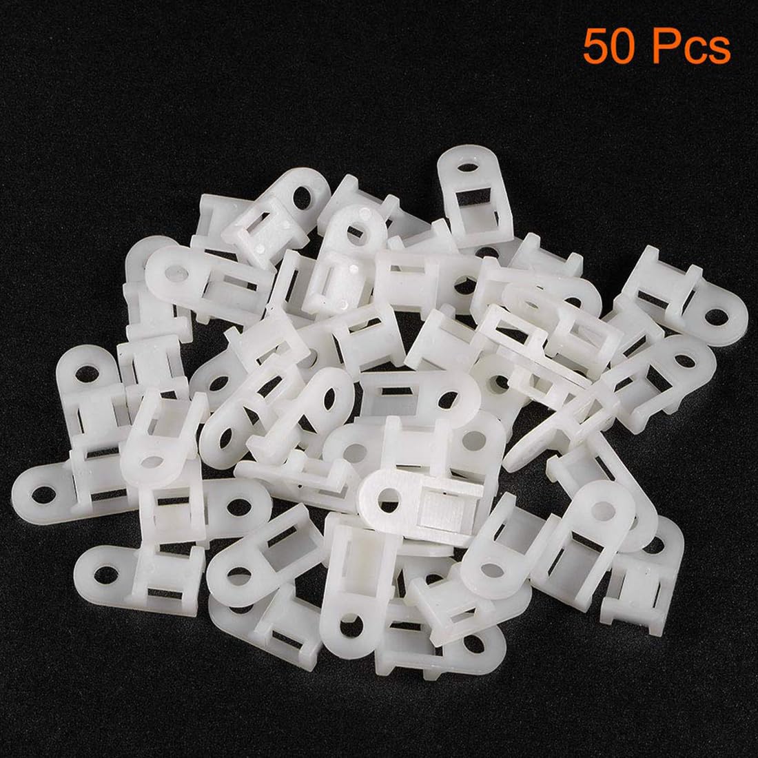 TA-VIGOR 50Pcs Nylon Cable Tie Mount Base, 19.6mmx9.5mmx5mm Saddle Type Mount Wire Holder, Cable Zip Ties - Image 3