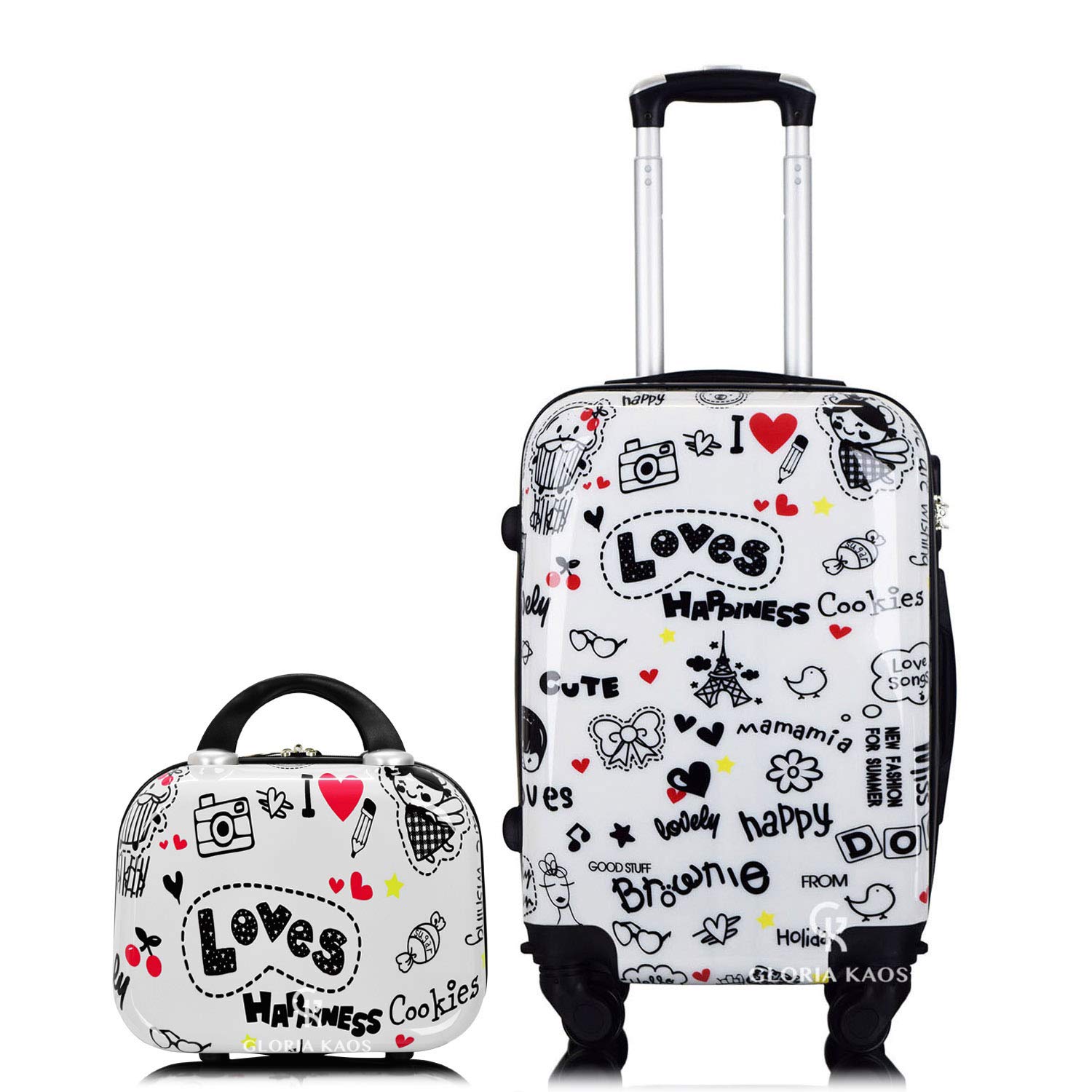 BIS Trolley Suitcase Set 50cm + Vanity Case - Bagage à Main Ultra léger en Polycarbonate Flexible