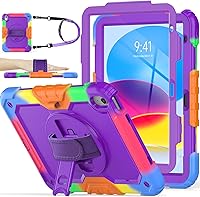 Vista 1 de Funda SEYMAC stock para iPad (A16) de 11ª/10ª Generación 11''/10.9'' 2025/2022, Funda de Protección Completa contra Caídas con Protector de Pantalla
