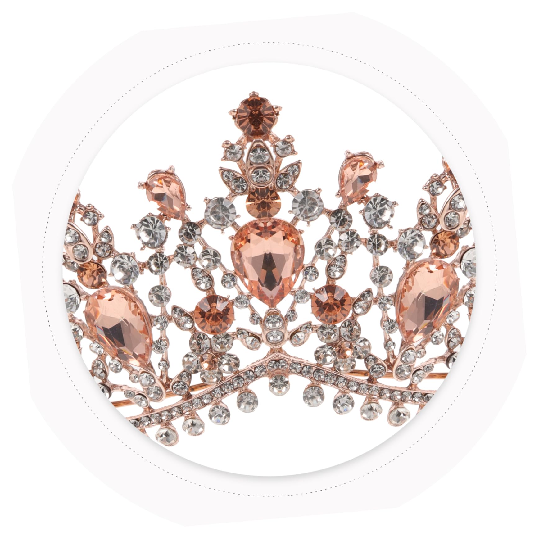 Healeved 2pezzi Coroncina Rosa Con Artificiali Accessorio Per Matrimonio e Cerimonie Per Bride e Damigelle Design e
