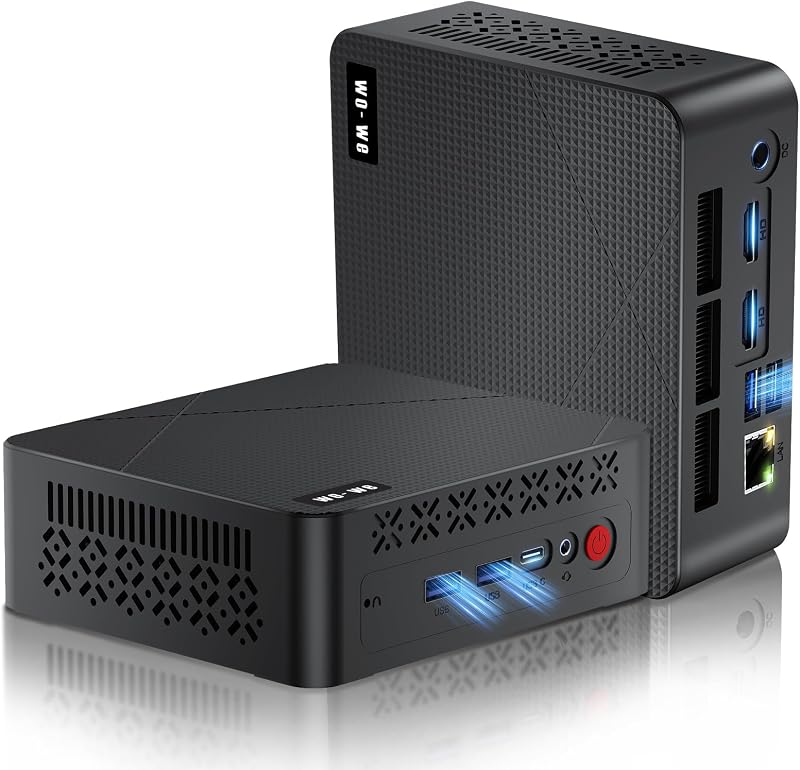 Mini PC AMD Ryzen 5 3500U, 8GB DDR4 RAM 256GB NVMe SSD | Mini Gaming PC Beats 4300U/N150, Max 3.7GHz,USB-C,Triple 4K Displays,Support 2.5''SSD,WiFi5 BT5.0 for Home Office Education