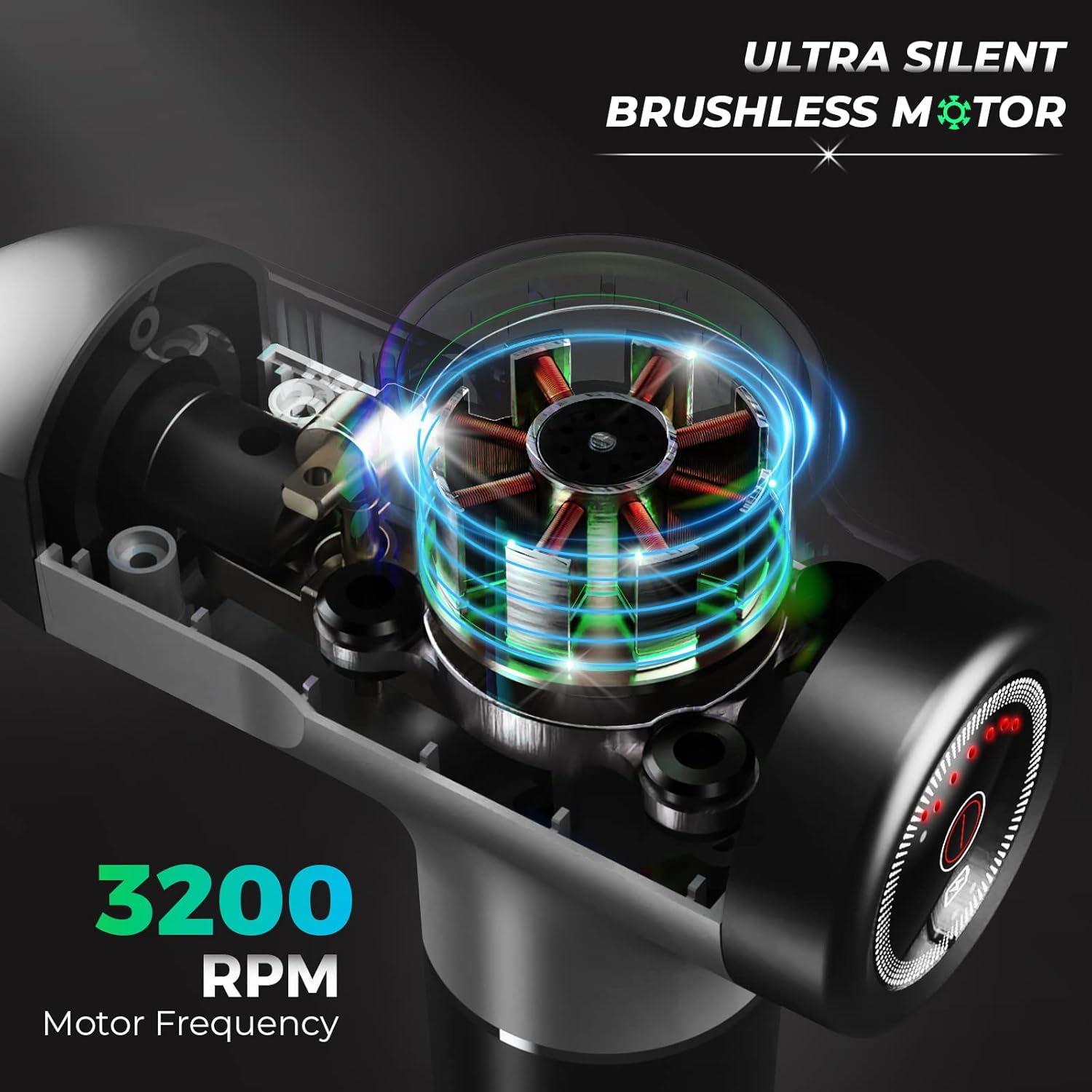 Beatxp Flash Massage Gun, Body Massage | Touch button - Brushless motor, case with case (4000 mAh battery) collision gun for women and men, massage back and warranty for 18 months (metal silver) Beatxp Flash Massage Gun, Body Massage | Touch button - Brushless motor, case with case (4000 mAh battery) collision gun for women and men, massage back and warranty for 18 months (metal silver)