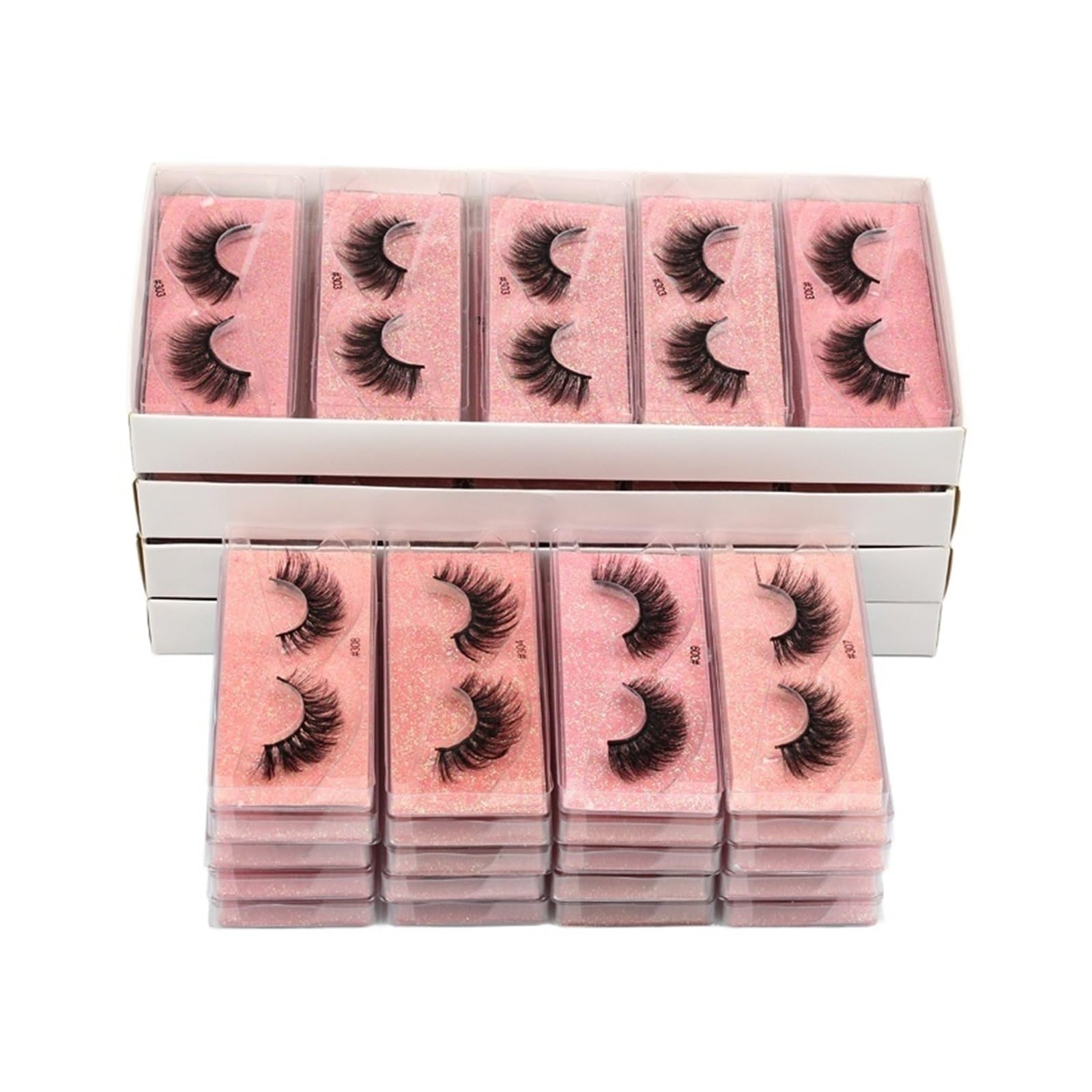 UAMOU Eye Lashes 10 30 50 100 Pairs Natural Long False Eyelashes Faux Mink Lashes Eye 3d Eyelash