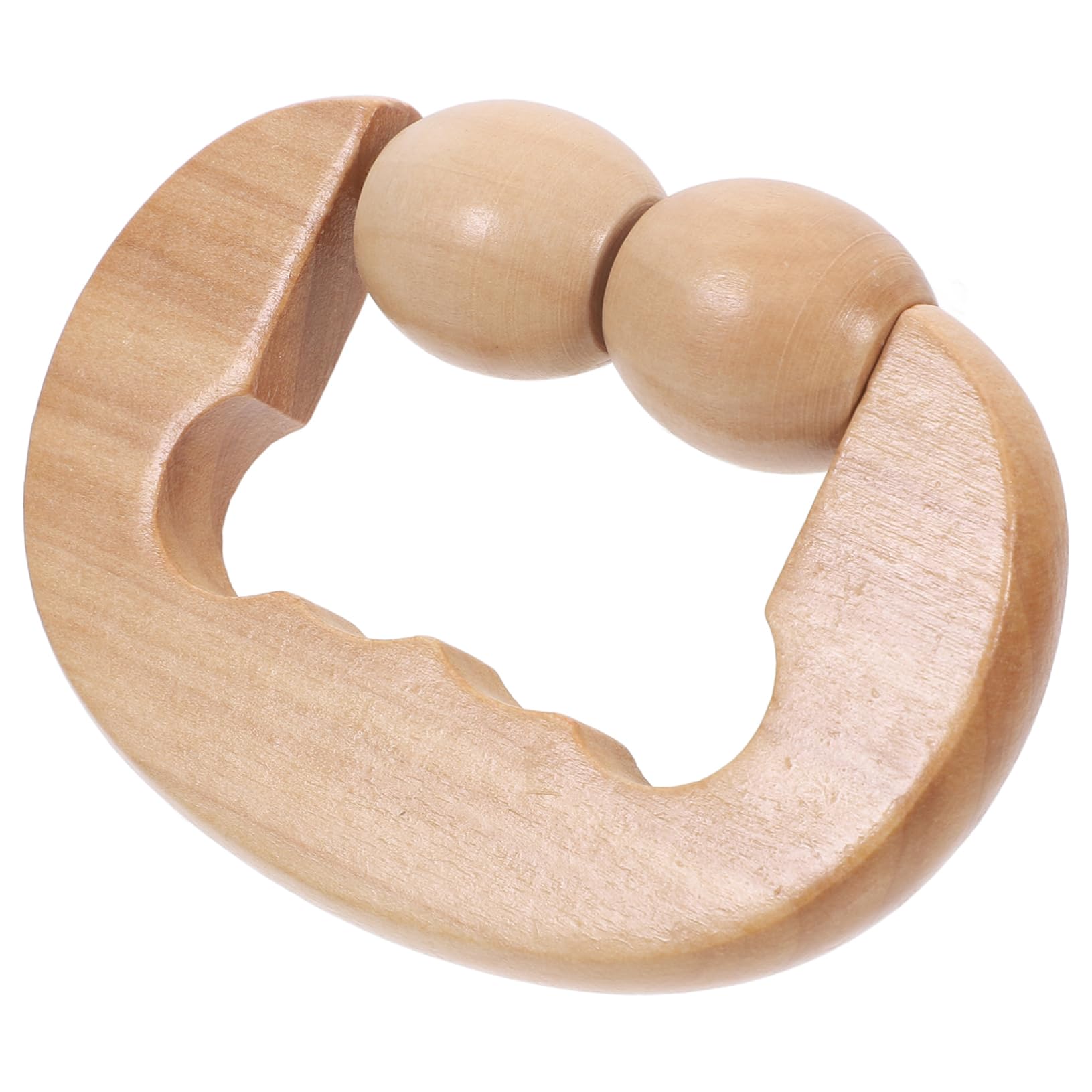 FOMIYES Natural Wood Hand Massager Tool Ergonomic Shoulder Neck Back Leg Foot Face Massage Roller for Daily Use