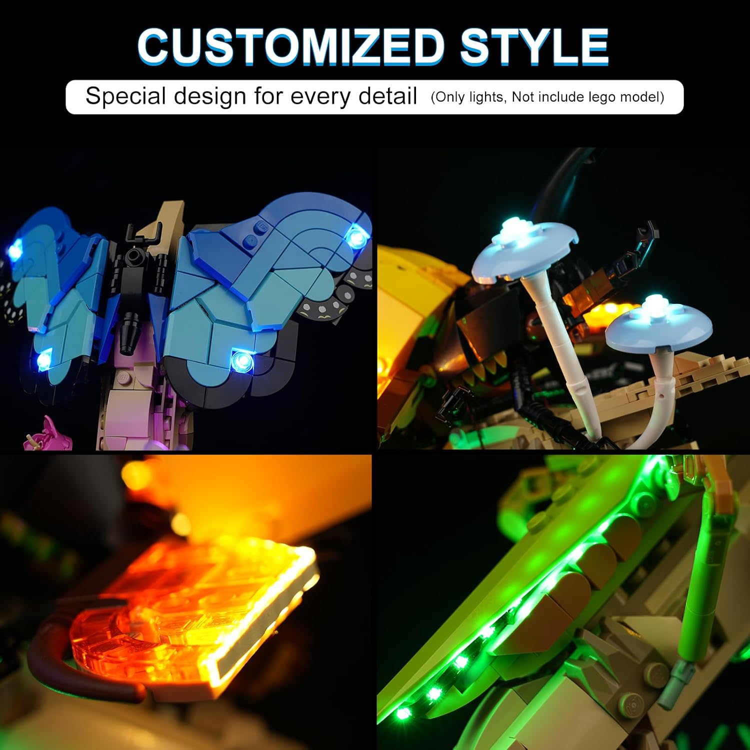 LED Lighting Kit for Lego The Insect Collection 21342, LED Light Compatible with Lego 21342 Building Block Models (Not Include Lego Set)