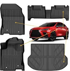 Custom Fit Floor Mats & Trunk Liner For Lexus NX 2015-2021 - TPE Material, All-Weather Protection, Laser Measured - View #9