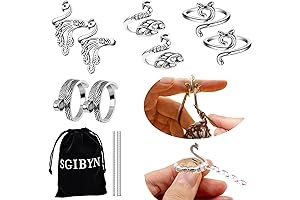 SGIBYN 8-Pack Adjustable Crocheting Yarn Tension Ring: Crochet with Control and Comfort
