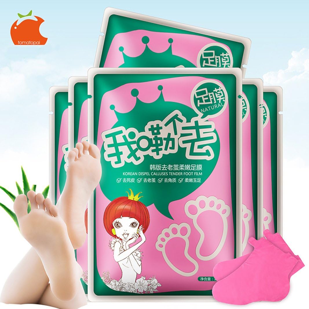 2 Pairs Soft Touch Foot Peel Mask - Exfoliating Callus Removing Booties, Peel Away Dry Dead Skin and Repair Rough Heels, no chemical substances, Baby Your Feet Naturally