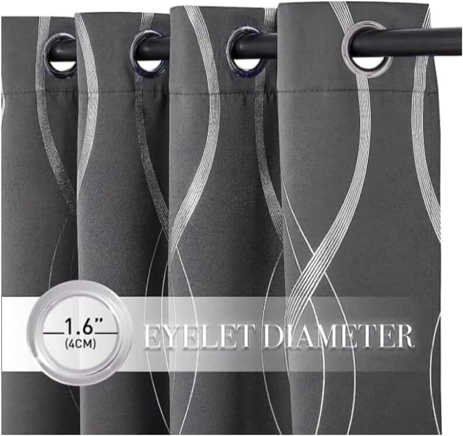 Privacy Curtains Washable Curtains Blackout Blue Brown Mountain Thermal Insulated for Bedroom Soft for Living Room Washable Eyelet Office Curtain 2 X 43.31 X 84.65 Inch