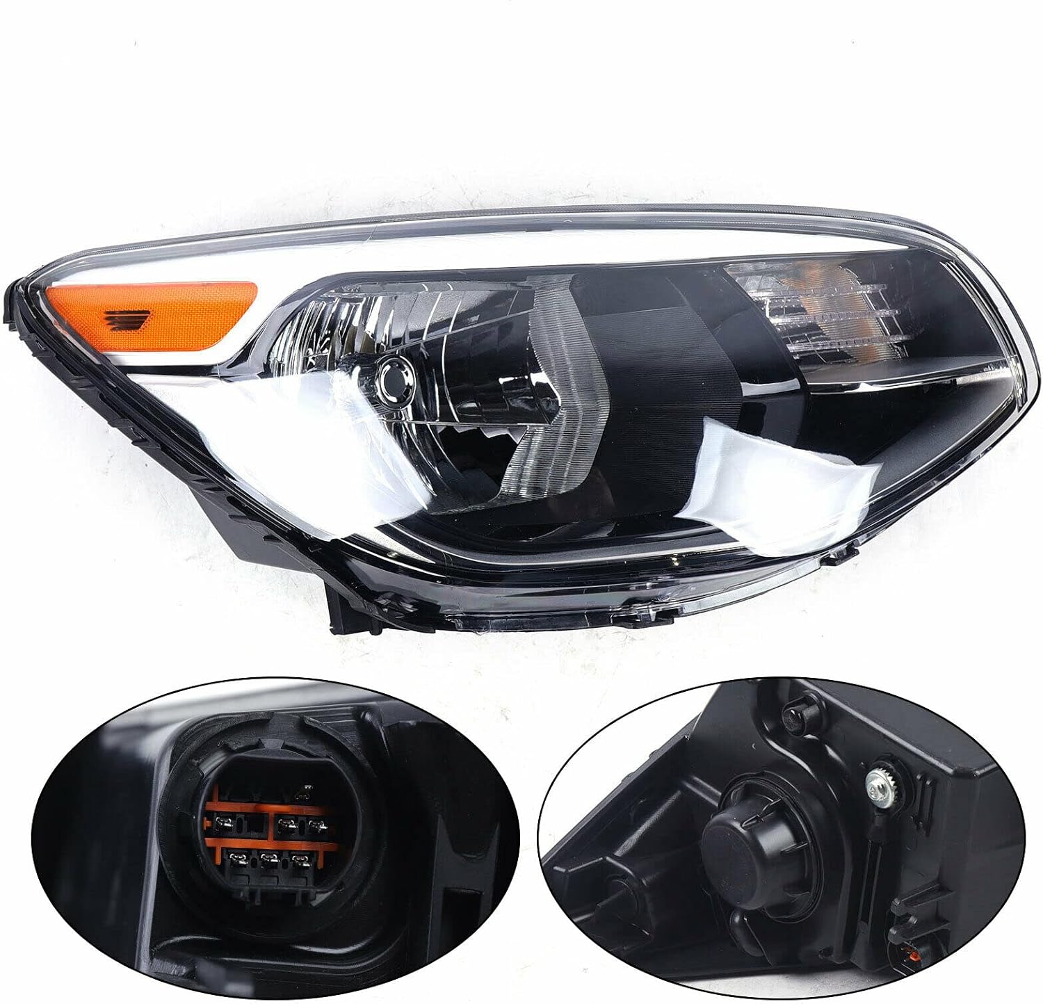 LYNICESHOP Front Headlight, Clear Headlight for 2014-2019 Kia Soul Halogen Headlights, Assembly Replacement Factory Headlamp (Passenger Side)