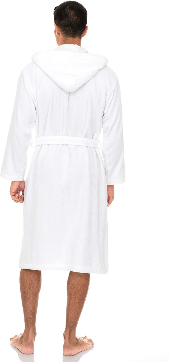 TowelSelections Mens Hooded Robe Cotton Terry Cloth Towel Bathrobe Soft Shower Bath Robes for Men XS to 4X - Image 2