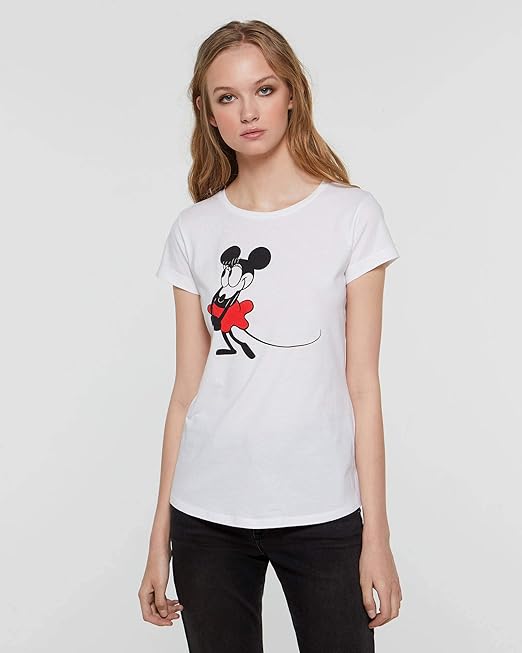 Amazon シスレー Sisley トップス Disney ディズニー コラボ レトロミッキー ミニーマウス半袖tシャツ レディース ホワイト M 国内l相当 Tシャツ カットソー 通販