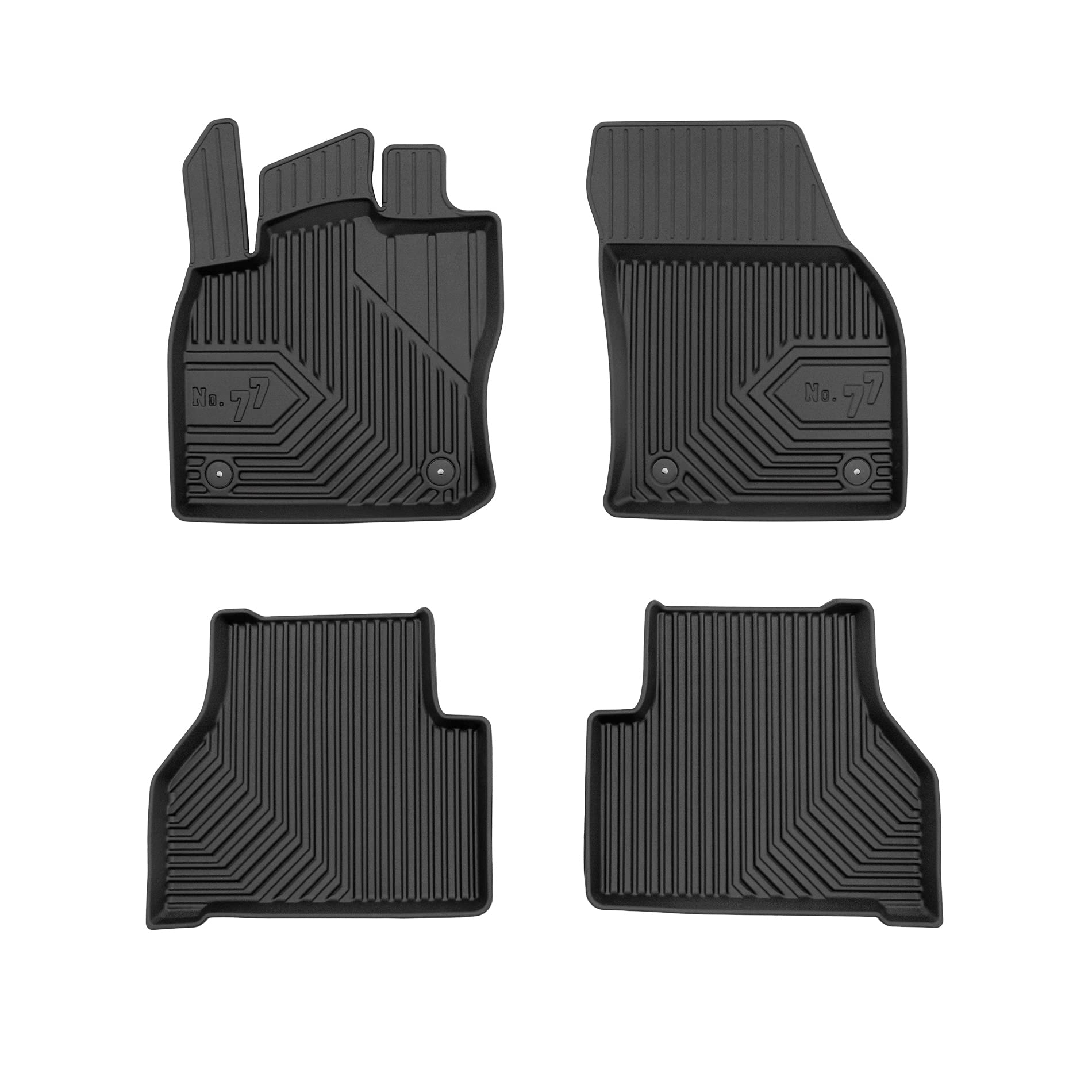 FROGUM No.77 Alfombrillas para Coche Alfombras para Volkswagen Caddy IV Desde 2021 | Borde Alto | para Todo el año | Tamaño